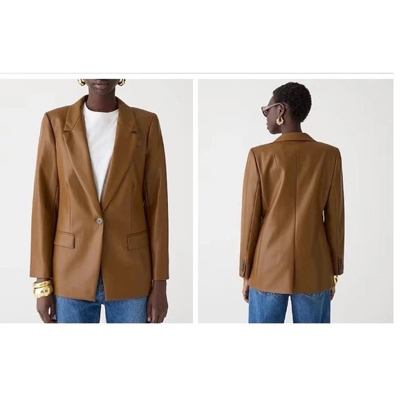 J. Crew Jackets & Blazers - J. Crew Collection Real Leather Blazer size 2